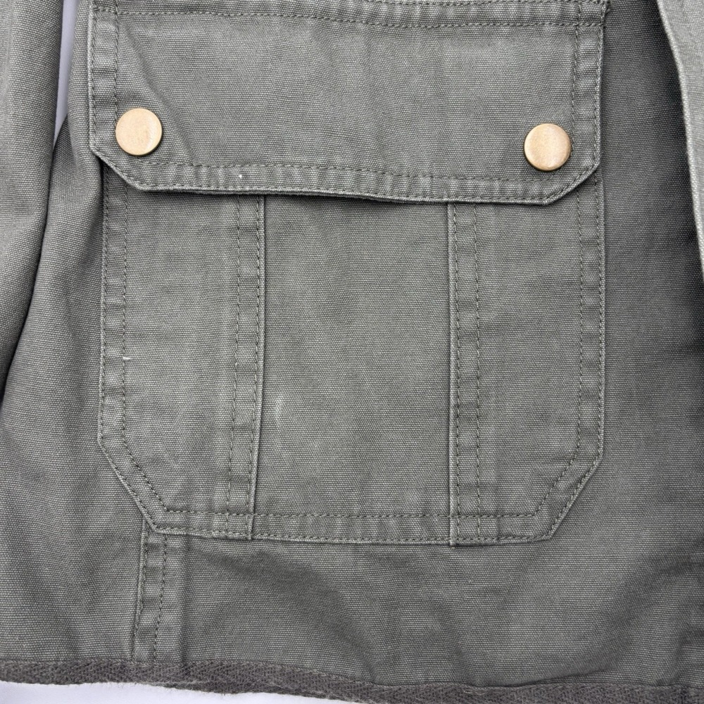 KUT from the Kloth Women's Medium Olive Green Military Field Jacket 100% Cotton - Picture 11 of 16